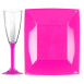 Hard Disposable TableWare Fuchsia